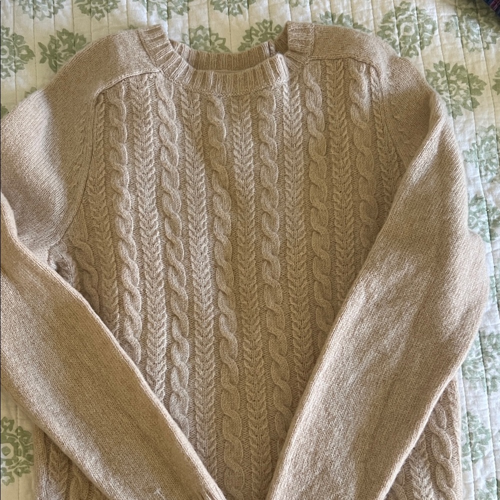 J. Crew Beige Cable Knit Sweater